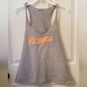Dodger "Tennessee" raw edge racerback tank top